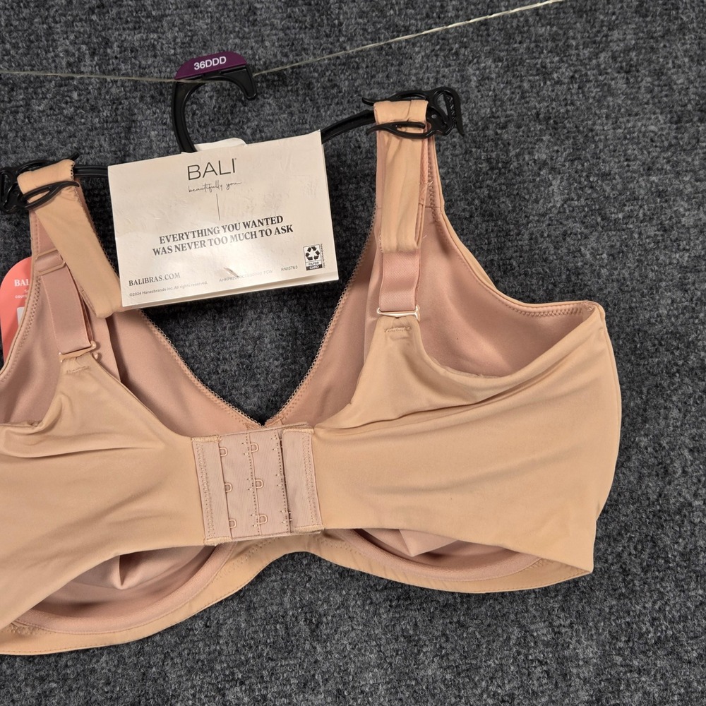 Bali Smoothing Minimizer Underwire Bra Size 36DDD Nude Full Coverage‎ Lined - Picture 9 of 9